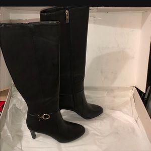 Black knee high boots